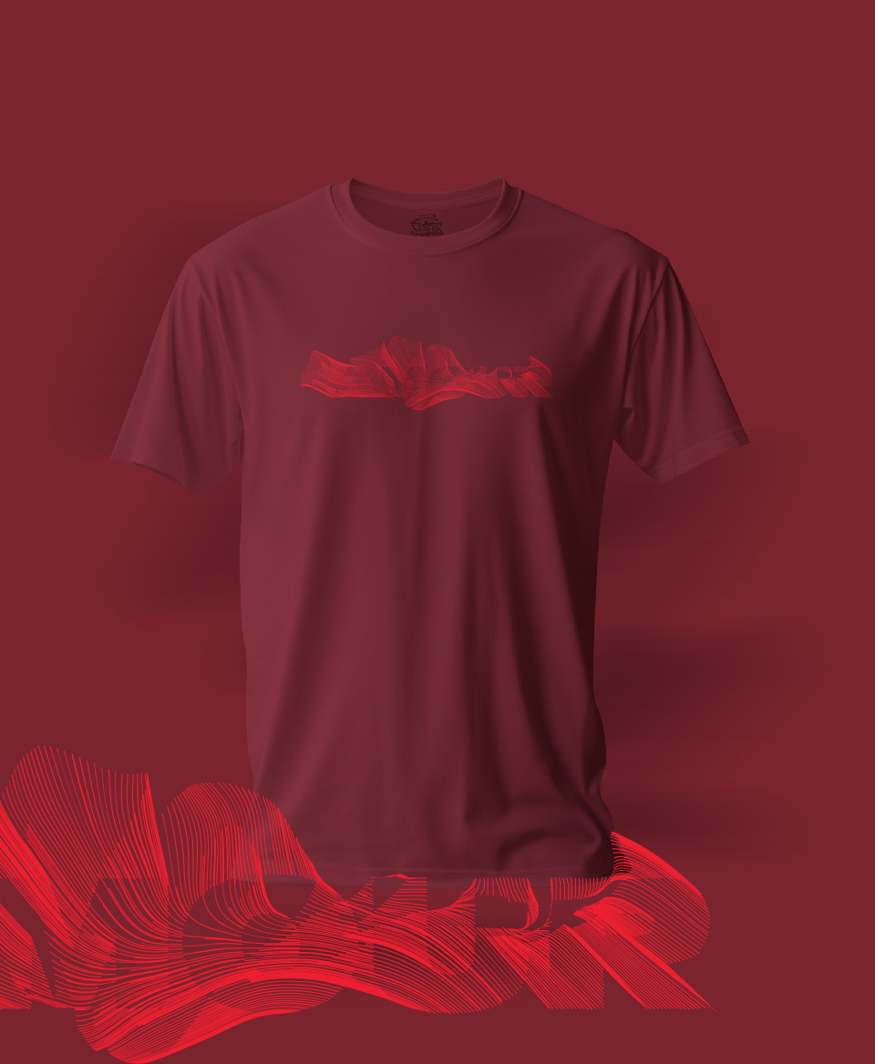 T-shirt Amour Burgundi 001