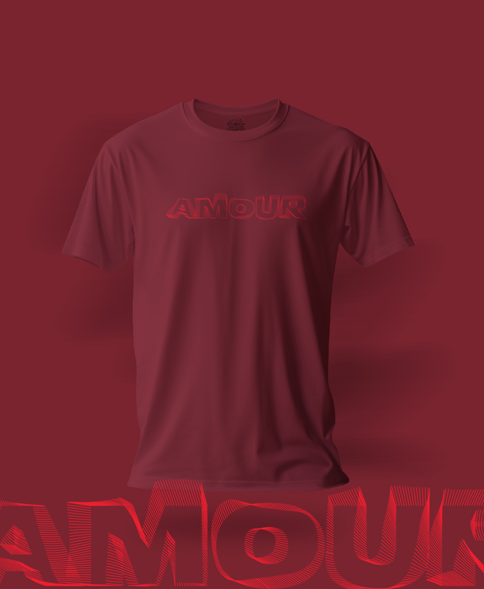 T-shirt Amour Burgundi 016