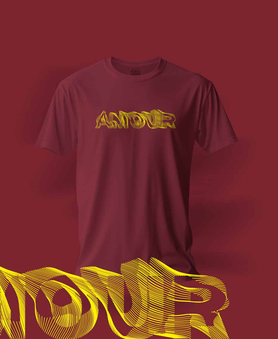 T-shirt Amour Burgundi 019