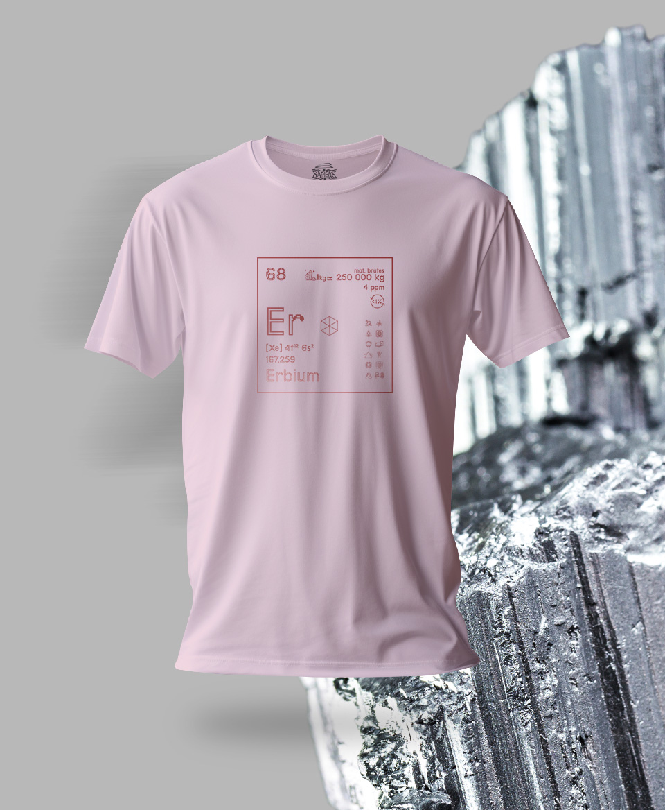 T-shirt rose Terres rares 68 - Er - Erbium