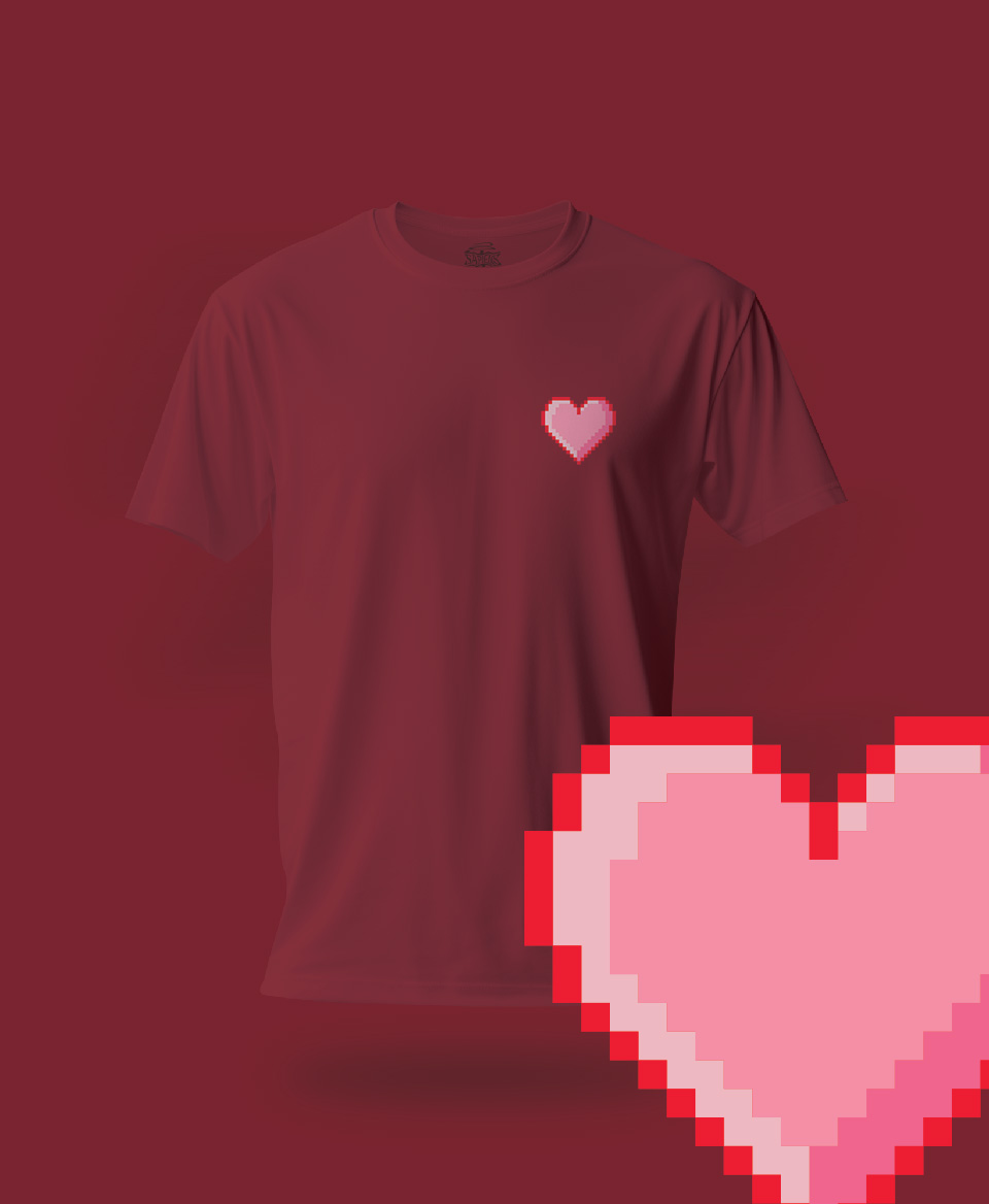 T-shirt Amour Burgundi 016