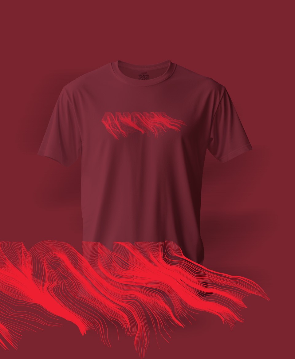 T-shirt Amour Burgundi 017