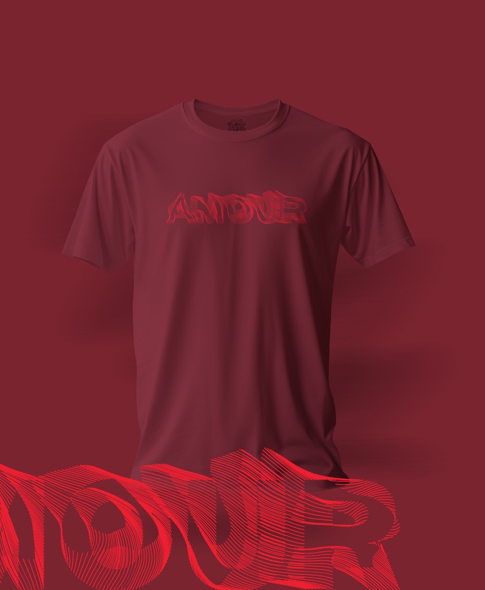 T-shirt Amour Burgundi 019