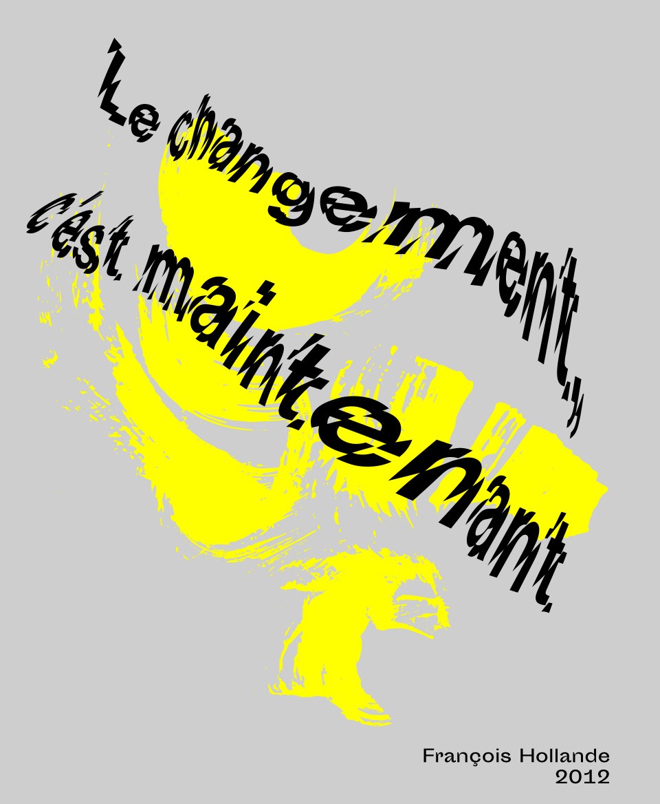T-shirt Slogan Politique blanc : Le changement, c'est maintenant