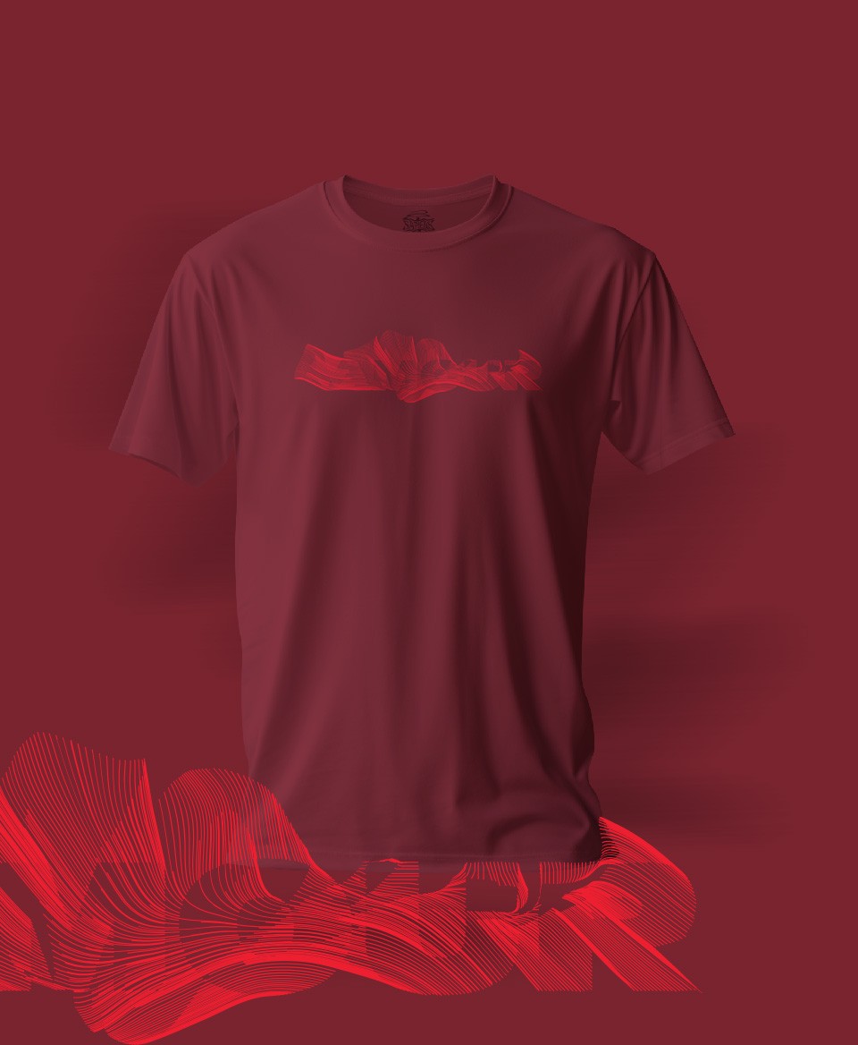 T-shirt Amour Burgundi 001